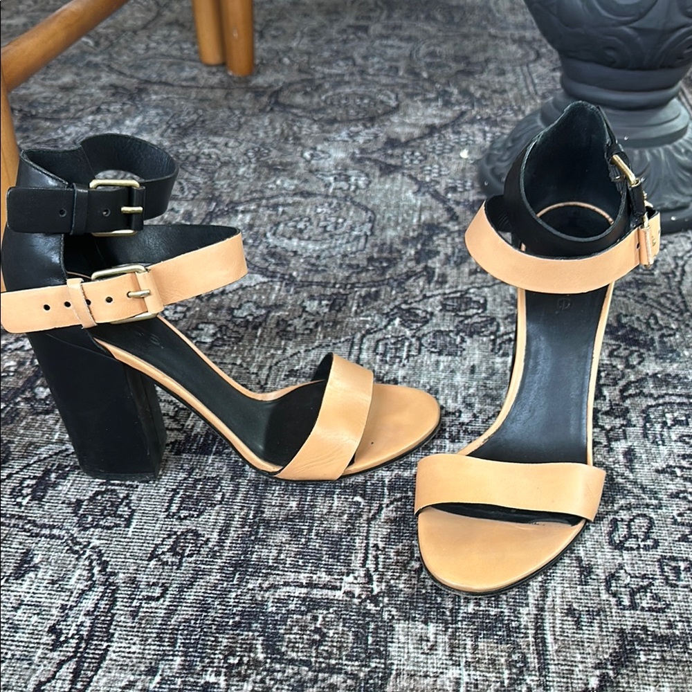 Vince Tan Block Heel Sandals